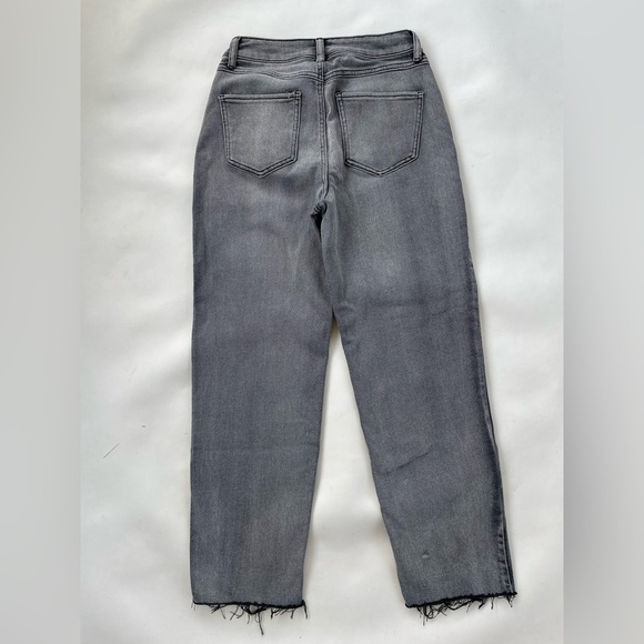 Sincerely Jules Faded Black Distressed High Rise Straight Jeans Size 3/26 - Picture 2 of 13